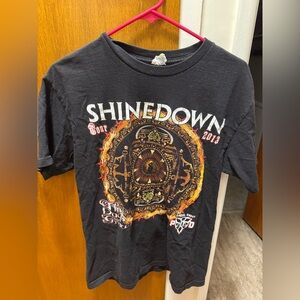 Shinedown 2013 Tour Black Graphic Band Tee